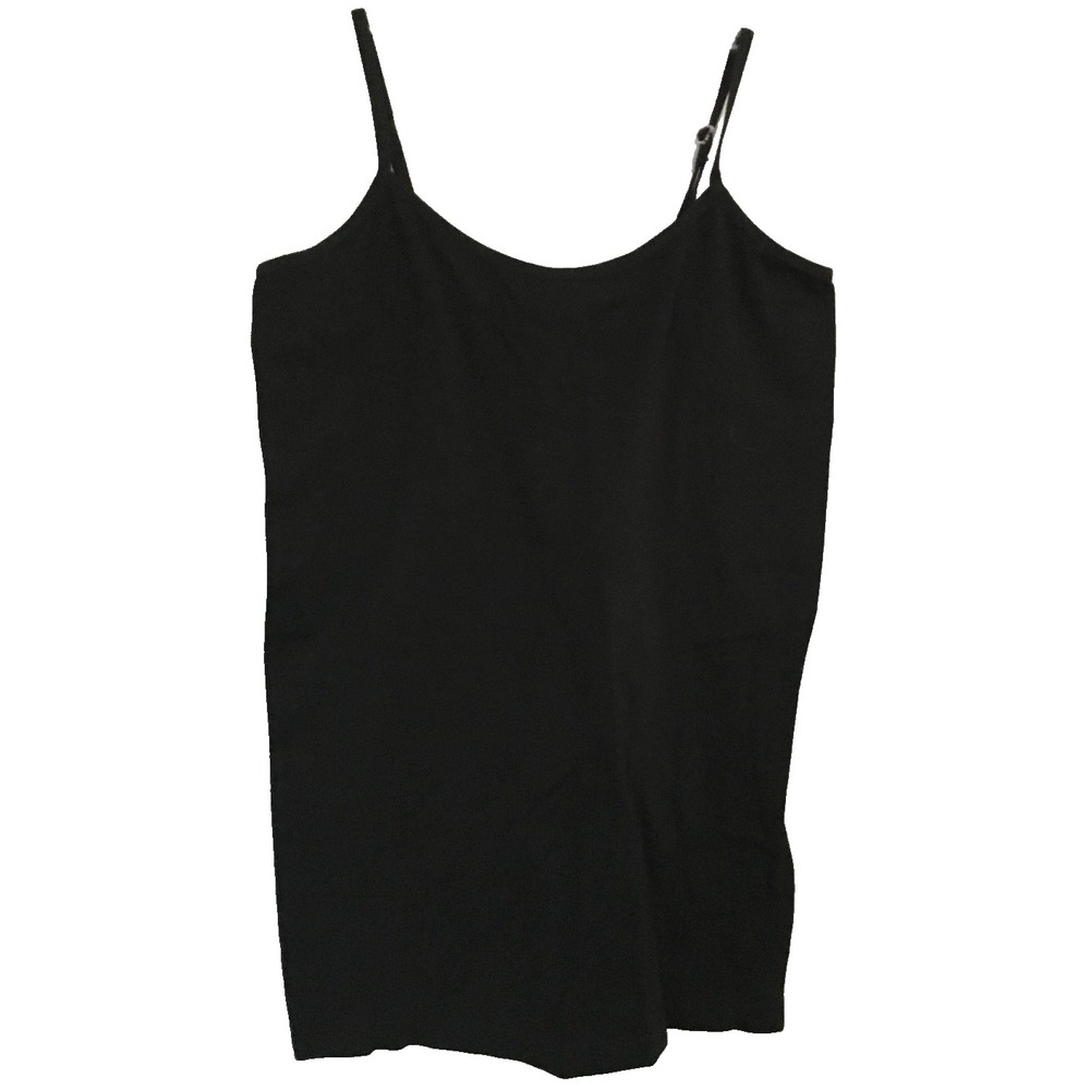 Soho Lady Tank Top Womens Plus Black Stretch Nylon Spandex Camisole Basic